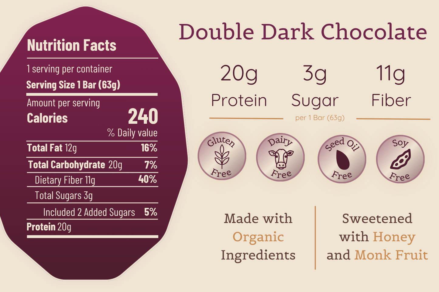 MÜV+Her Egg White Protein Bar