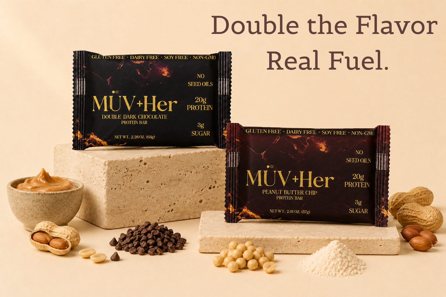 MÜV+Her Egg White Protein Bar
