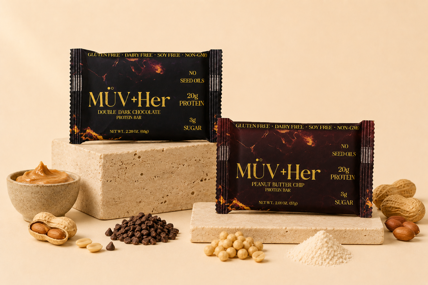 MÜV+Her Egg White Protein Bar